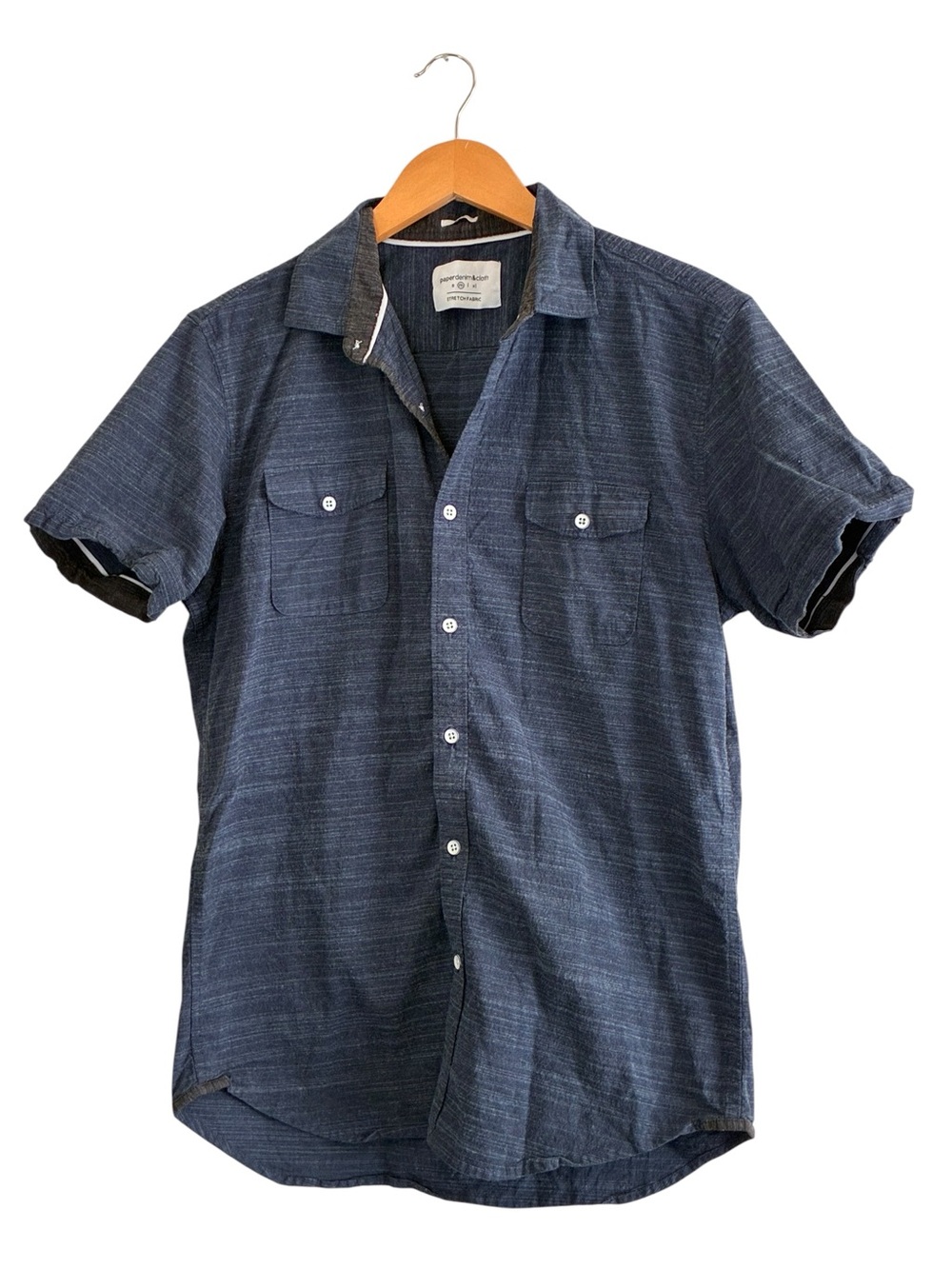 Paper Denim & Cloth | Like new bluish-gray shirt sleeve button up shirt medium